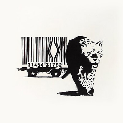Barcode leopard drink image.
